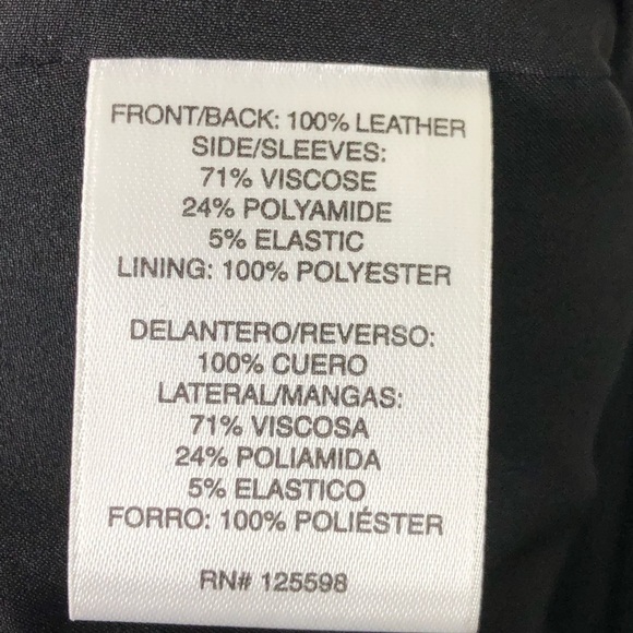 𝅺Ellen Tracy leather and fabric black moto jacket - Picture 10 of 12